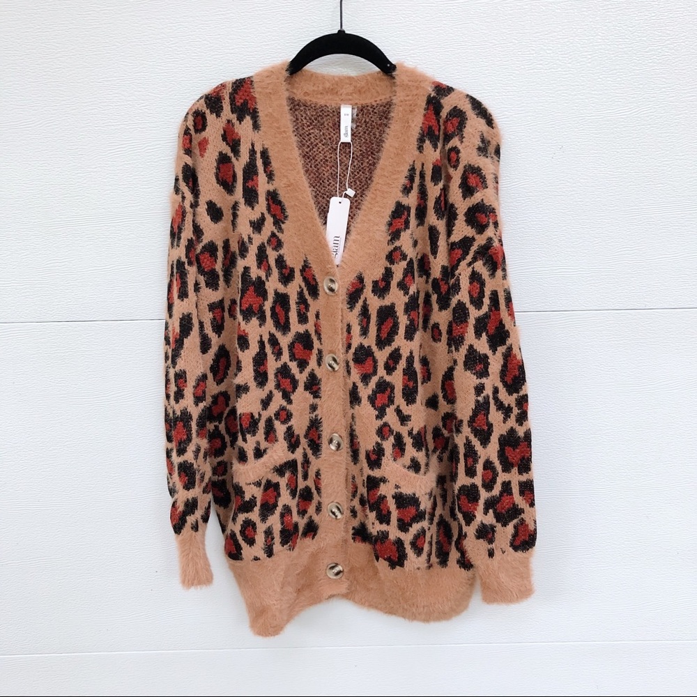 Glam Cheetah Print Cardigan